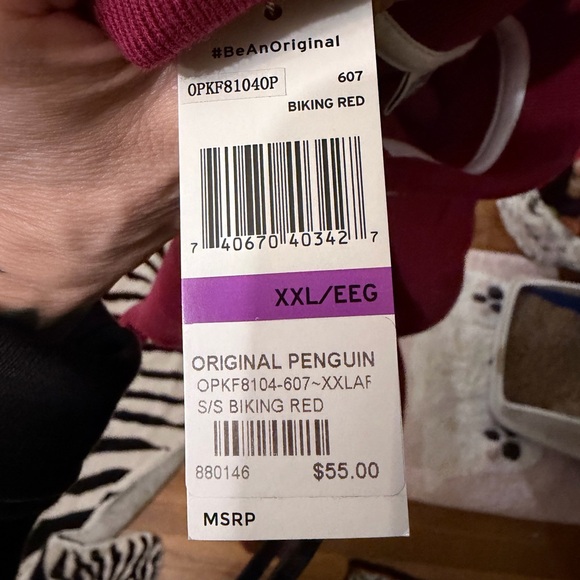 Original Penguin Men's Polo in Rich Burgundy size 2xl brand new with tags - Picture 5 of 5